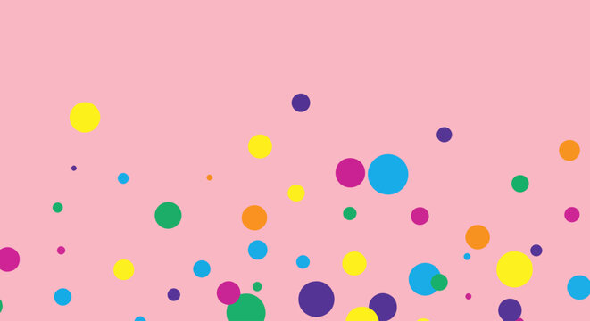 Vibrant multicolor dots creating cheerful seamless geometric wallpaper for creative projects everywhere