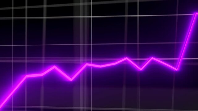 fluctuating trend graph on digital grid background with purple line top-down view neutral mood data visualization market analysis commercial natural light clean space editorial educational.