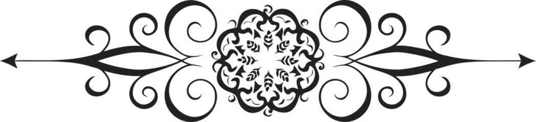 Fototapeta premium an elegant symmetrical decorative text divider .eps