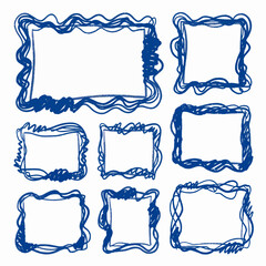 Fototapeta premium set of vector frames