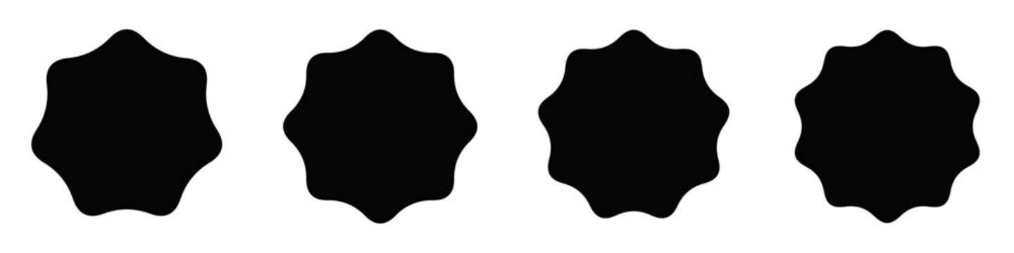 Rounded star set - 4 minimal isolated black elements