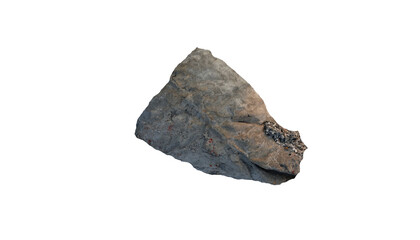 Close up of a brown rock on white background © MD. GOLAM_RABBANI