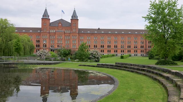 Celle, Germany - view of New City Hall (Neues Rathaus) for the park