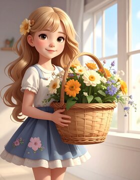 Girl flowers