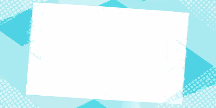 Geometric Frame With Turquoise Accents Abstract Vector Illustration