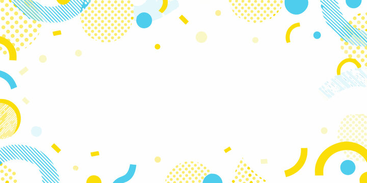 Confetti pattern with yellow and blue circles vector illustration