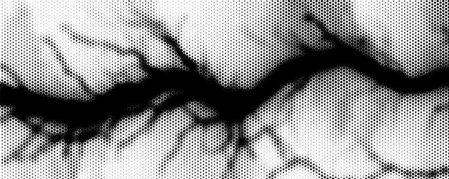 Halftone dots lightning explosion pop art comic background. Vector Illustration