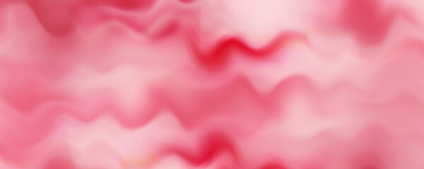 Pink strawberry yogurt or ice cream surface texture with wave pattern. Milk creamy sweet fruit and berry product. Soft and frozen sorbet or dairy pudding smooth top. Realistic vector background. © Dul