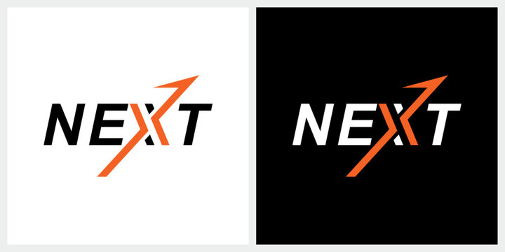 Word mark lettering of next logo design