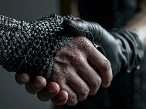 Two People Shaking Hands in Business Agreement