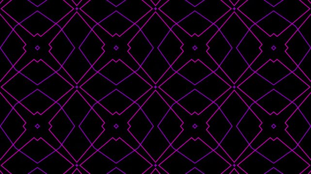 4K Motion Graphic Seamless Neon Magenta Geometric Pattern
