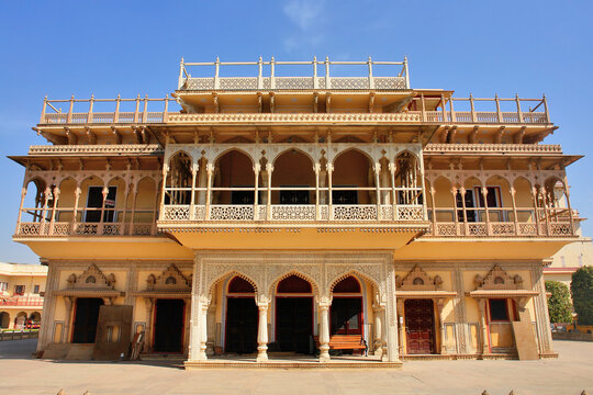 The City Palace, Jaipur a royal residence and former administrative headquarters of the rulers of the Jaipur State in Jaipur, Rajasthan, India