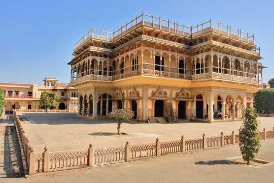 The City Palace, Jaipur a royal residence and former administrative headquarters of the rulers of the Jaipur State in Jaipur, Rajasthan, India