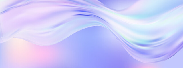Fototapeta premium Soft holographic gradient background with iridescent pearl shine.