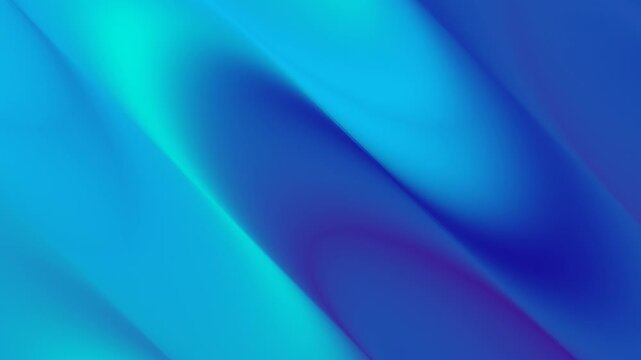 Abstract Elegant Deep Blue Motion Background Featuring Smooth Turquoise Aurora Light Waves and Minimalist Soft Gradient Distortion for Corporate Tech Presentation.