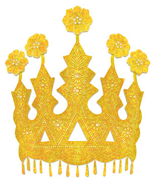 Traditional minangkabau woman head crown from Matua in West Sumatera Indonesia