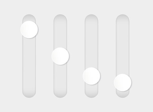 Scrollbar element button. Navigation element. Frontend control on white. Vector