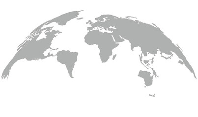 Fototapeta premium Greyscale world map in detail