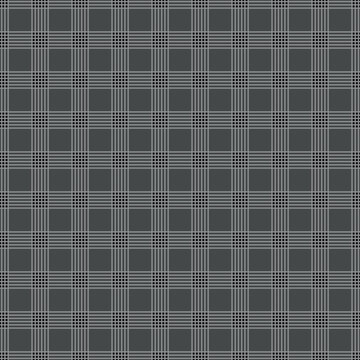 Seamless grey monochrome plaid checkered pattern