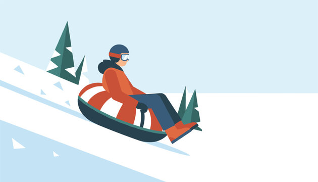 Person snowboarding down a snowy slope, jumping over a rail, showcasing excitement, winter sports, and active mountain lifestyle.