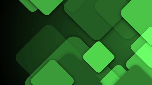 Abstract geometric background with overlapping rounded squares and soft shadows animation