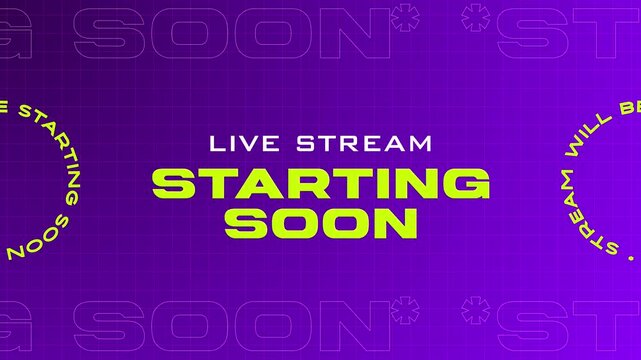 Live Stream Starting Soon Animated Graphic Background
