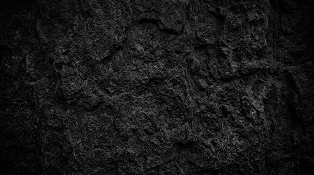 Dark textured halloween background black stone wall for spooky october designs and creepy visuals