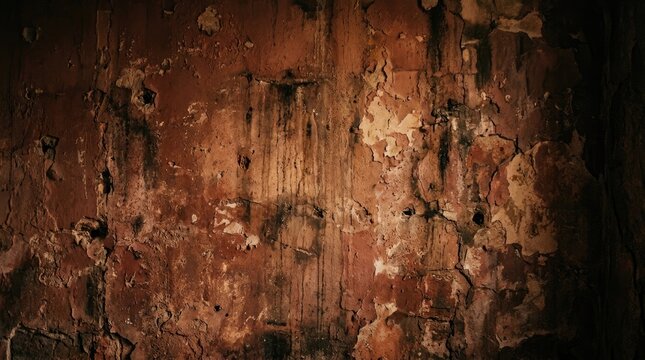 Spooky halloween background with distressed peeling wall texture