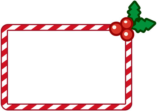 Christmas Candy Stripe Frame