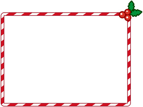 Christmas Candy Stripe Frame
