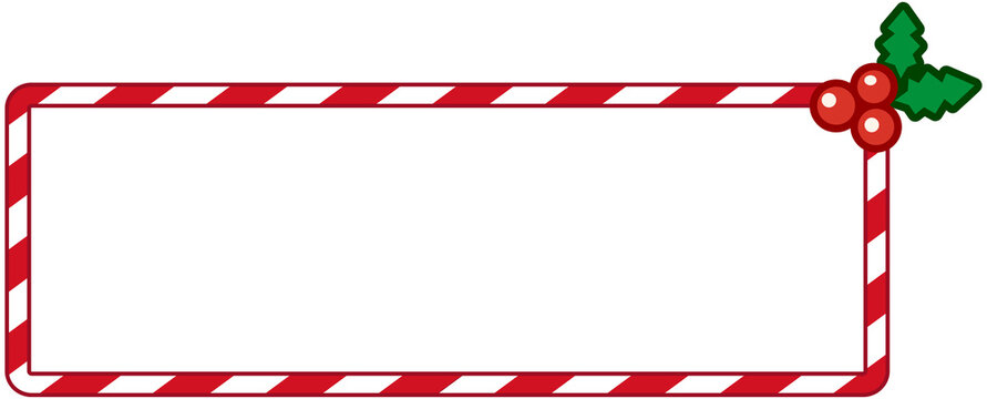 Christmas Candy Stripe Frame