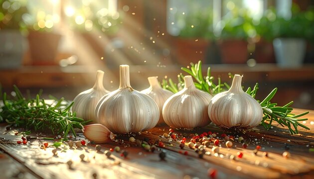 Garlic still life
