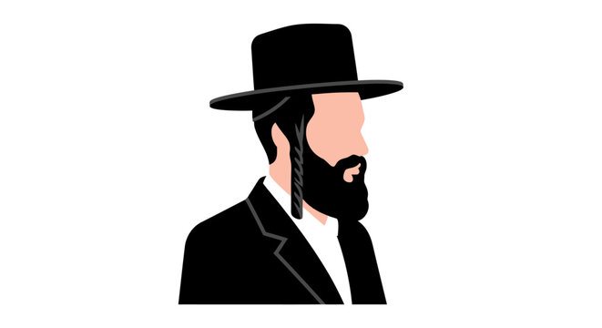 Orthodox Jewish Man with Beard and Hat