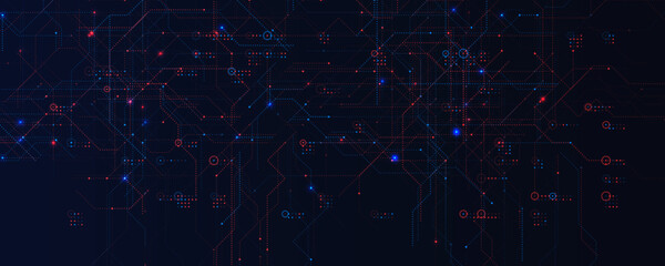 Fototapeta premium Hacker Attack Cyber Security Digital Data Breach Computer Fraud Red Code Cyberattack Screen Alert. Malware Internet Crime Cybersecurity Software Technology System Network Protection. Vector Concept
