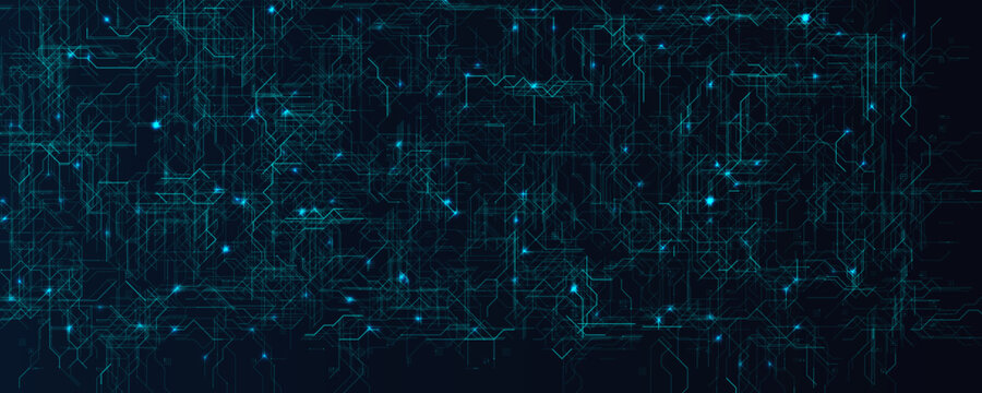 Hacker Attack Cyber Security Digital Data Breach Computer Fraud Blue Code Cyberattack Screen Alert. Malware Internet Crime Cybersecurity Software Technology System Network Protection. Vector Concept.