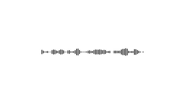 Clean minimal motion graphic of white audio spectrum bars on a black background, ideal for music visualizations, VJ loops, and modern video projects 4k video.