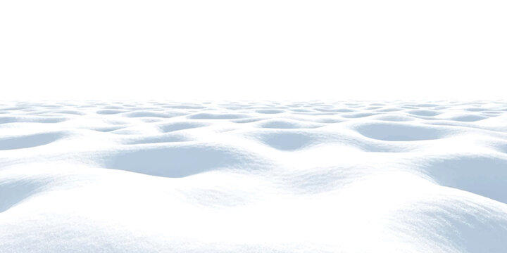 Fresh white snow texture covering the ground in winter