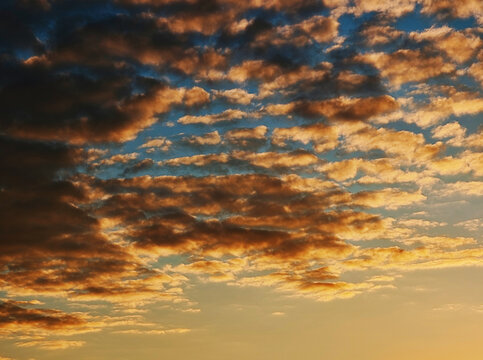 Dramatic sunset clouds cloudscape backdrop