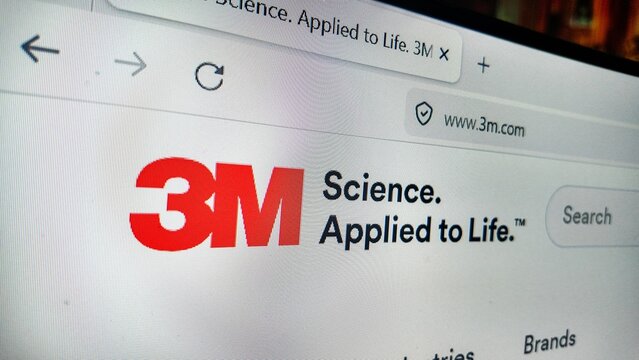 a computer screen with 3m website displayed
