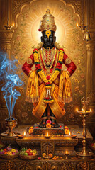 Obraz premium Vitthal | Ashadhi ekadashi | Ekadashi | vithhal rakumini |lord vitthal | pandharpur 