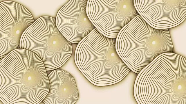 Abstract background with overlapping pale concentric circle soft modern pattern with copy space animation