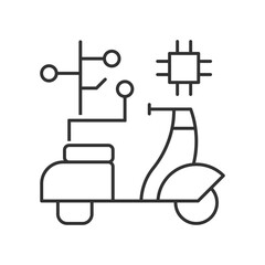 Fototapeta premium AI Scooter Icon - Moped Technology Icon