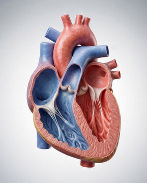 Internal anatomy of the human heart