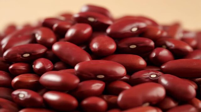 Close-up footage of red beans, close-up shots of red beans