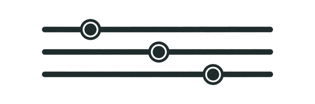 Range slider UI elements with volume brightness and percentage control for dashboard settings