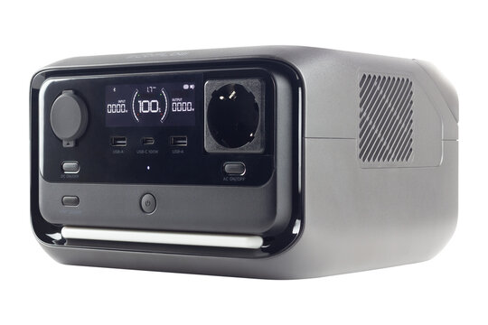 Studio product shot of the EcoFlow RIVER 3 compact portable power station on a clean white background. This LFP (LiFePO4) battery-powered generator is shown in an editorial style, highlighting its mod