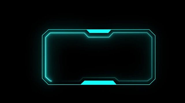 Hud Frame Digital Technology Sci-fi Frame Interface. HUD template. Frame HUD element. Futuristic viewfinder of future. interface data display screen.4K Video...