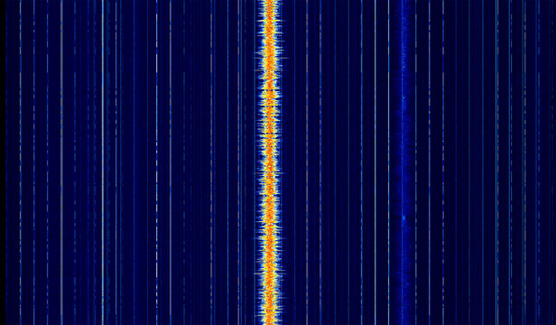 High resolution spectrogram visualization of continuous stable radio frequency signal