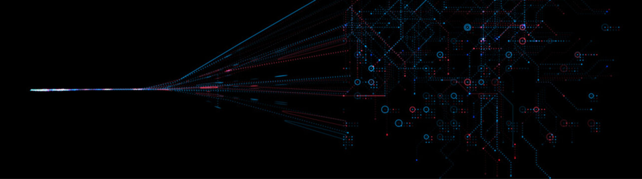 Data Network Cybersecurity AI Digital Analytics. Cloud Connectivity Signal Infrastructure Technology Future. Vector Illustration