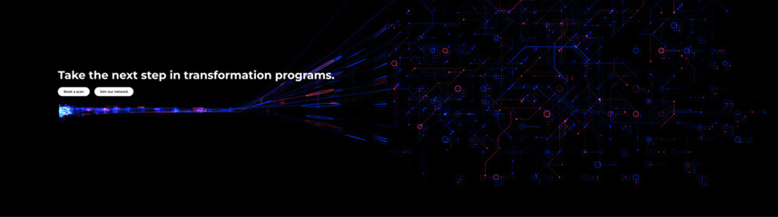 Fototapeta premium AI Data Science Information Network Lines Flow Stream, Digital Transformation Infrastructure Fiber Mesh Pattern Texture Background. Hacker Attack Cyber Security Circuit Board. Edtech Fintech. Vector